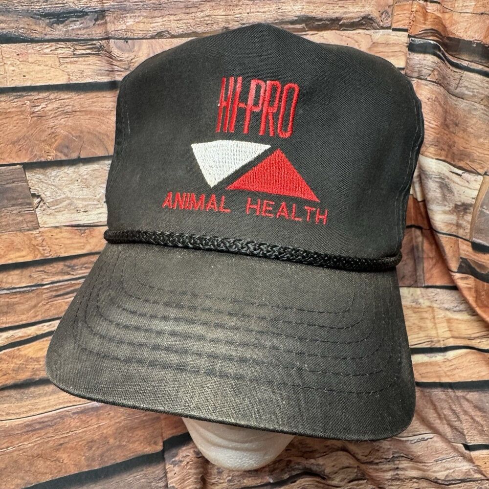 Hi-Pro Animal Health Trucker Hat Cap Adjustable Snapback Rope Black YoungAn